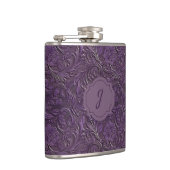 Flasques Vinyle de cuir faux tooled violet (Droite)