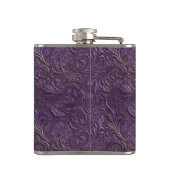 Flasques Vinyle de cuir faux tooled violet (Dos)