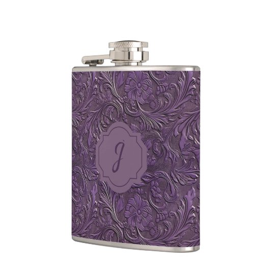 Flasques Vinyle en cuir violet Faux (Gauche)