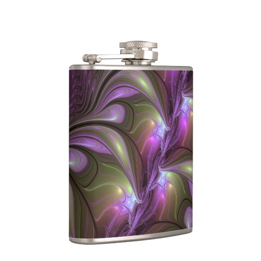 Flasques Violet Abstrait violet violet kaki fractal (Droite)