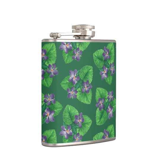 Flasques Violets sur vert émeraude (Droite)