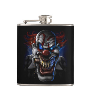 Flasques Visage mauvais de clown