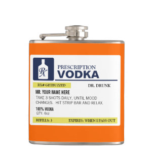 Flasques Vodka drôle de prescription
