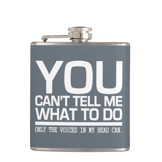 Flasques VOIX DANS MA TÊTE fiole personnalisée (Devant)