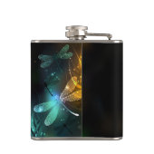 Flasques Vol de libellule verte lumineuse (Dos)