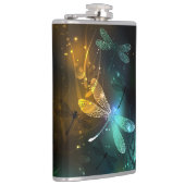Flasques Vol de libellule verte lumineuse (Droite)