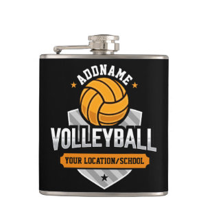 Flasques Volleyball AJOUTER TEXTE École Varsity Team Joueur