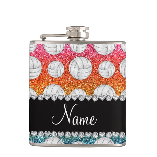 Flasques Volleyballs lumineux nommés faits sur commande de (Devant)