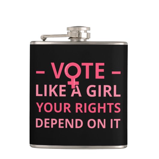 Flasques Votez comme une fille, vos droits en dépendent II (Devant)