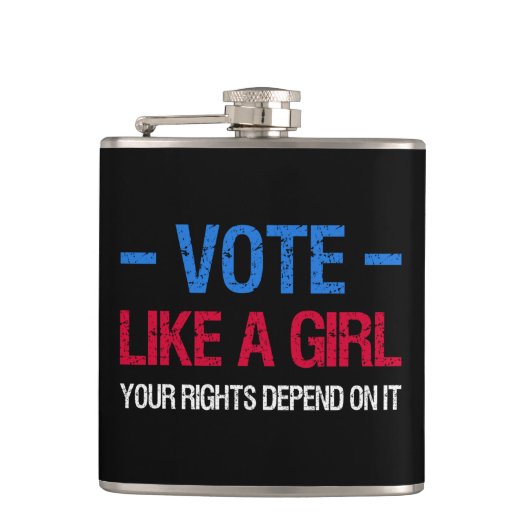 Flasques Votez comme une fille, vos droits en dépendent III (Devant)