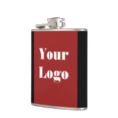 Flasques Votre logo Maroon Noir (Gauche)