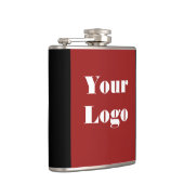 Flasques Votre logo Maroon Noir (Droite)