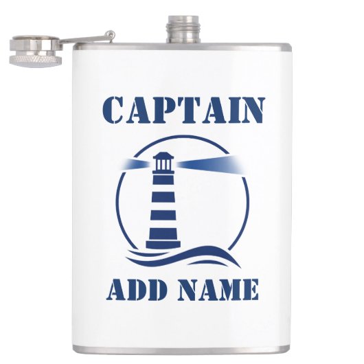 Flasques Votre nom Captain Flask Lighthouse (Ouvert)