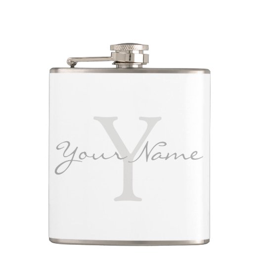 Flasques Votre nom, texte, initiales, monogramme fiole de h (Devant)