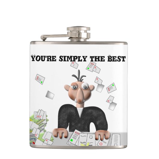 Flasques Vous êtes simplement le meilleur texte personnalis (Devant)