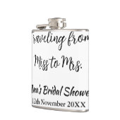 Flasques Voyager douche nuptiale ajouter nom date de manque (Gauche)