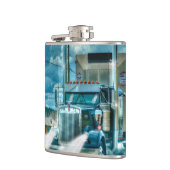 Flasques Wagon à bestiaux et route bleus pour des (Gauche)