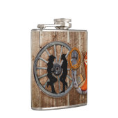 Flasques Wagon Wheel Western Cowboy (Droite)