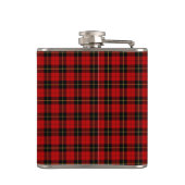 Flasques Wallace Clan Tartan Monogramme rouge et noir (Dos)