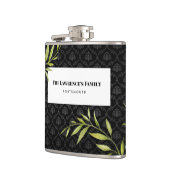 Flasques Watercolor White Snowdrops et Laurel Damask (Gauche)