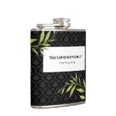 Flasques Watercolor White Snowdrops et Laurel Damask (Droite)