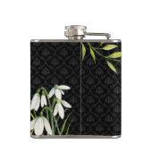 Flasques Watercolor White Snowdrops et Laurel Damask (Dos)