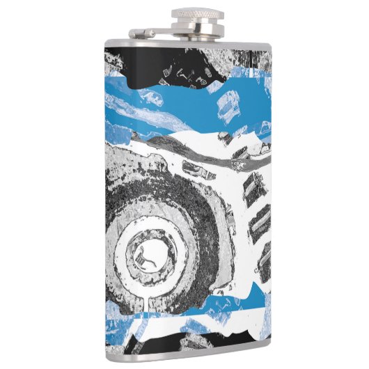 Flasques Wave Mechanism – Custom Vinyl Wrapped Flask  (Droite)