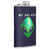Flasques "We Are Here" Green Alien head (Droite)