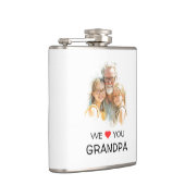 Flasques We Love You Grandpa Flask | Personalized Photo (Droite)