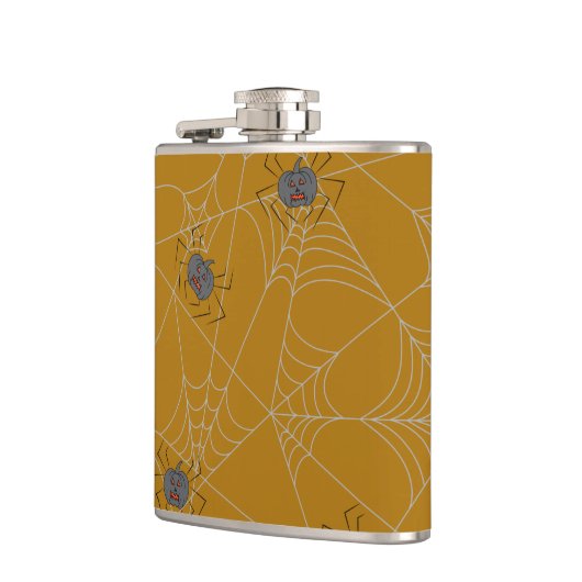 Flasques Web et citrouilles d'araignées d'Halloween (Gauche)