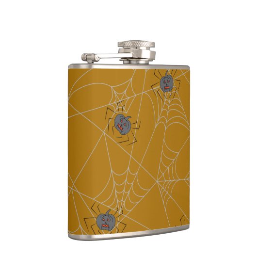 Flasques Web et citrouilles d'araignées d'Halloween (Droite)