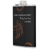 Flasques Week-end à thème basket-ball Orange Noir (Gauche)