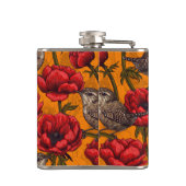 Flasques Wens dans un jardin d'anémones rouges (Dos)