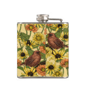 Flasques Wens et fleurs sur jaune pâle (Dos)