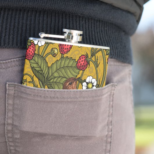 Flasques Wens et fraises sur mustrard (En situation)