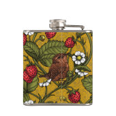 Flasques Wens et fraises sur mustrard (Dos)