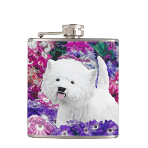 Flasques West Highland White Terrier Peinture Chien Art