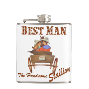 Flasques Western Cowboy Mariage Flask Groomsmen's Gift