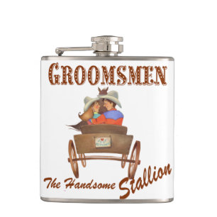 Flasques Western Cowboy Mariage Flask Groomsmen's Gift