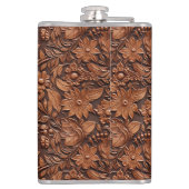 Flasques Western Cowgirl Brown Floral (Dos)