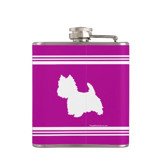 Flasques Westie Silhouette (Dos)