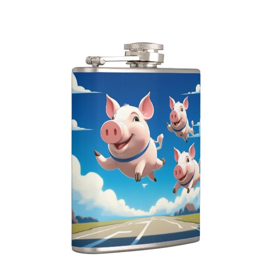 Flasques When Pigs Fly Funny Winged Pigs (Droite)