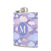 Flasques Whimsical Pastel Clouds et étoiles Motif (Gauche)