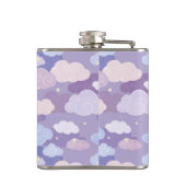 Flasques Whimsical Pastel Clouds et étoiles Motif (Dos)