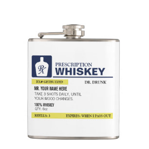 Flasques Whiskey drôle de prescription