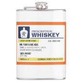 Flasques Whiskey drôle de prescription (Devant)