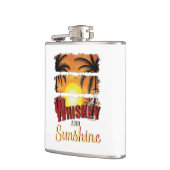 Flasques Whiskey et soleil, alcool orange d'été (Gauche)