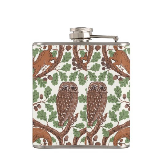 Flasques Whispers/Chouettes et écureuils des bois dans le c (Dos)