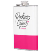 Flasques White and Pink Rodeo Crew Western Bachelorette (Gauche)