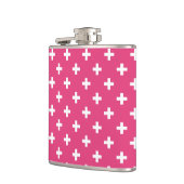 Flasques White polka crosses on fuchsia (Gauche)